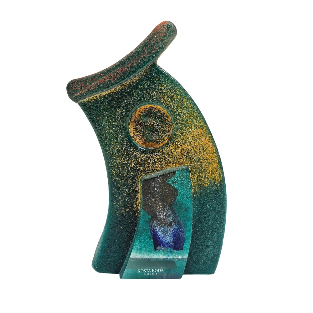 Kosta Boda Bertil Vallien Inside Torso Sculpture Signed Art Glass Sweden 7.5"
